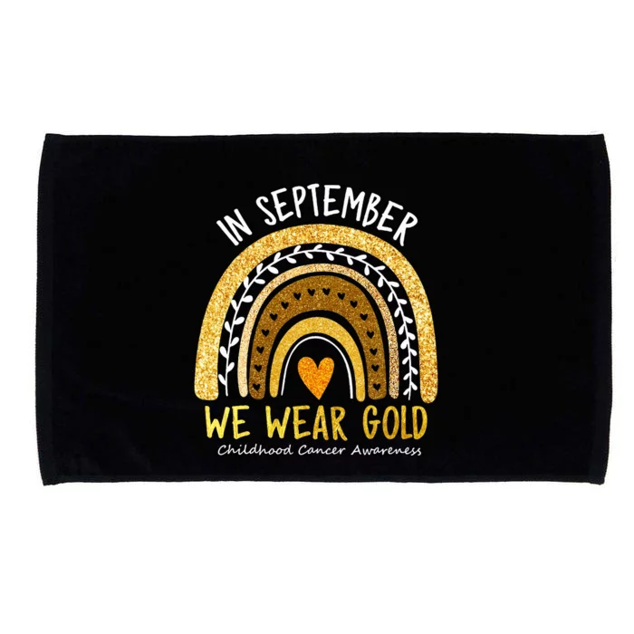 In September We Wear Gold Childhood Cancer Awareness Microfiber Hand Towel