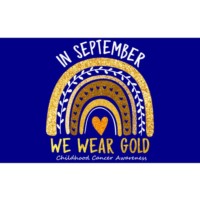 In September We Wear Gold Childhood Cancer Awareness Bumper Sticker