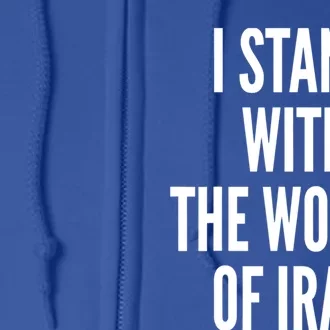 I Stand With The Of Iran Iranian Flag Freeiran Fist Funny Gift Full Zip Hoodie