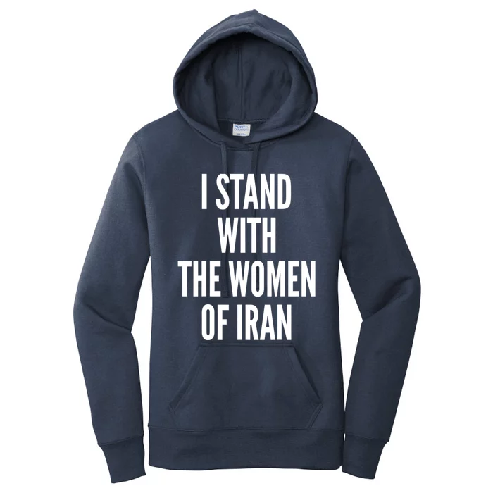 I Stand With The Of Iran Iranian Flag Freeiran Fist Funny Gift Women's Pullover Hoodie