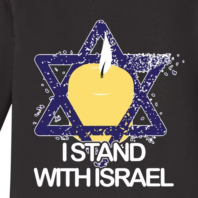 I Stand With Israel Jewish Sweater Israeli Baby Long Sleeve Bodysuit