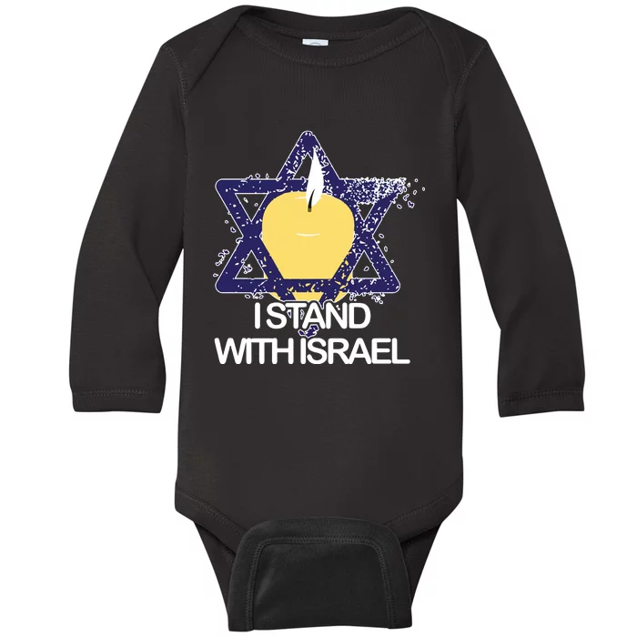 I Stand With Israel Jewish Sweater Israeli Baby Long Sleeve Bodysuit