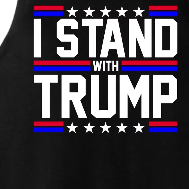 I Stand With Trump Usa Election Ladies Tri-Blend Wicking Tank