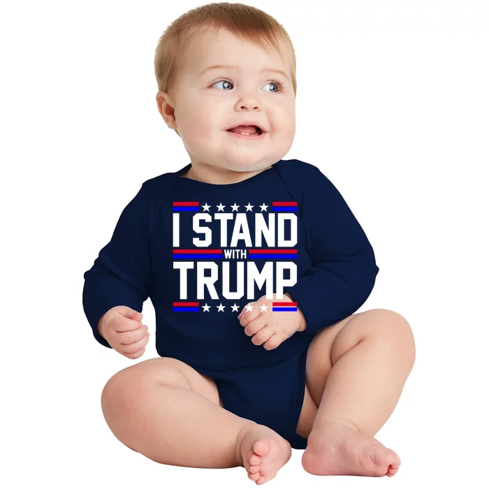 I Stand With Trump Usa Election Baby Long Sleeve Bodysuit