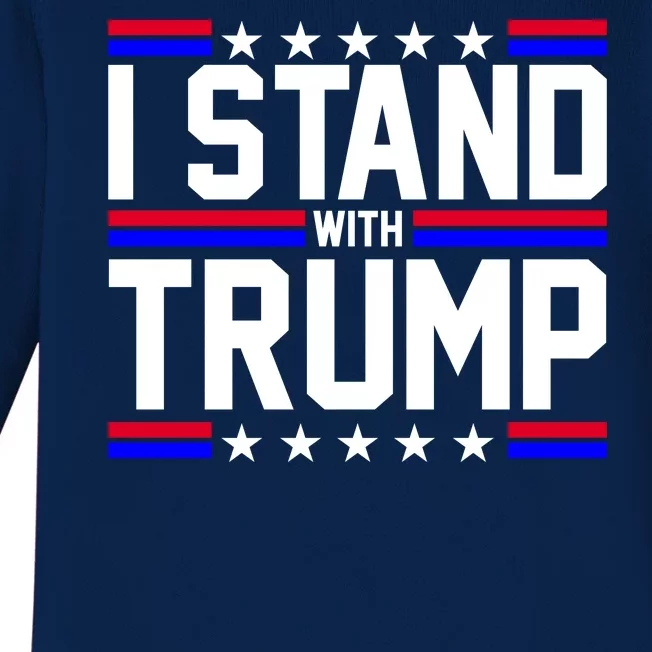 I Stand With Trump Usa Election Baby Long Sleeve Bodysuit