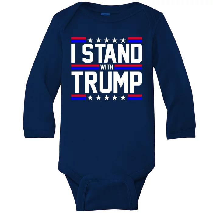 I Stand With Trump Usa Election Baby Long Sleeve Bodysuit