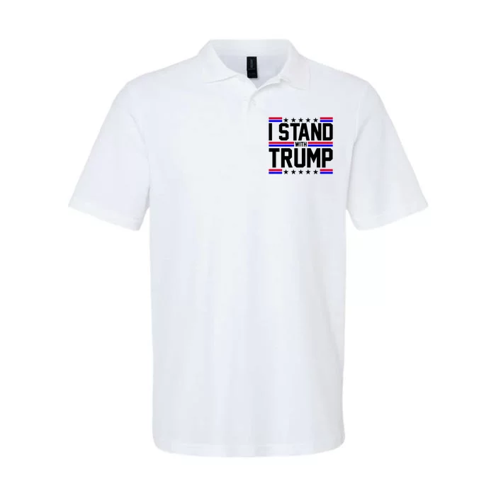 I Stand With Trump Usa Election Softstyle Adult Sport Polo