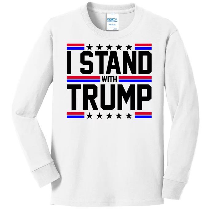 I Stand With Trump Usa Election Kids Long Sleeve Shirt