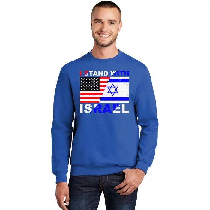 I Stand With Israel Israeli Palestinian Conflict Pro Israel Tall Sweatshirt