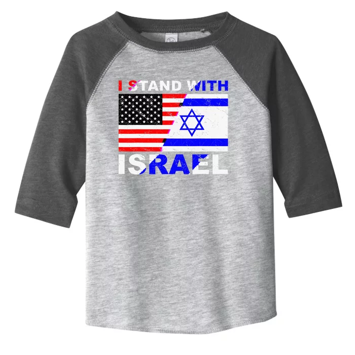 I Stand With Israel Israeli Palestinian Conflict Pro Israel Toddler Fine Jersey T-Shirt