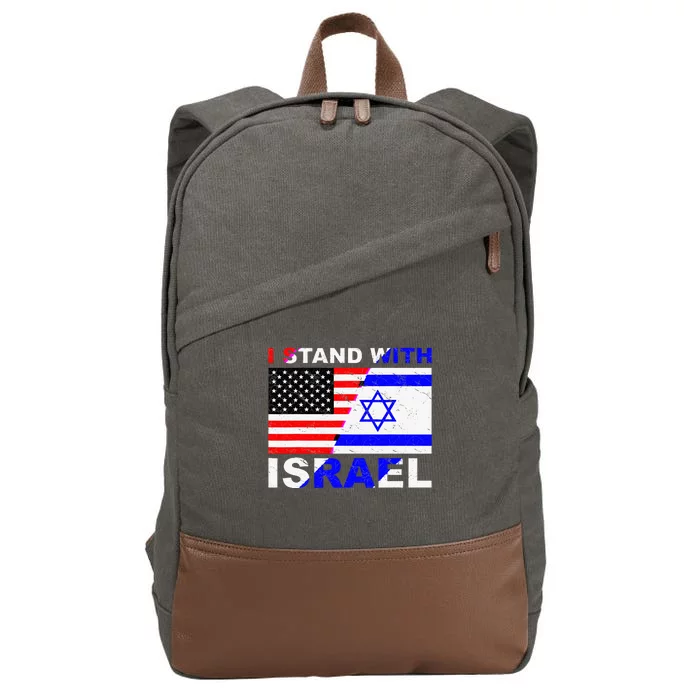 I Stand With Israel Israeli Palestinian Conflict Pro Israel Cotton Canvas Backpack