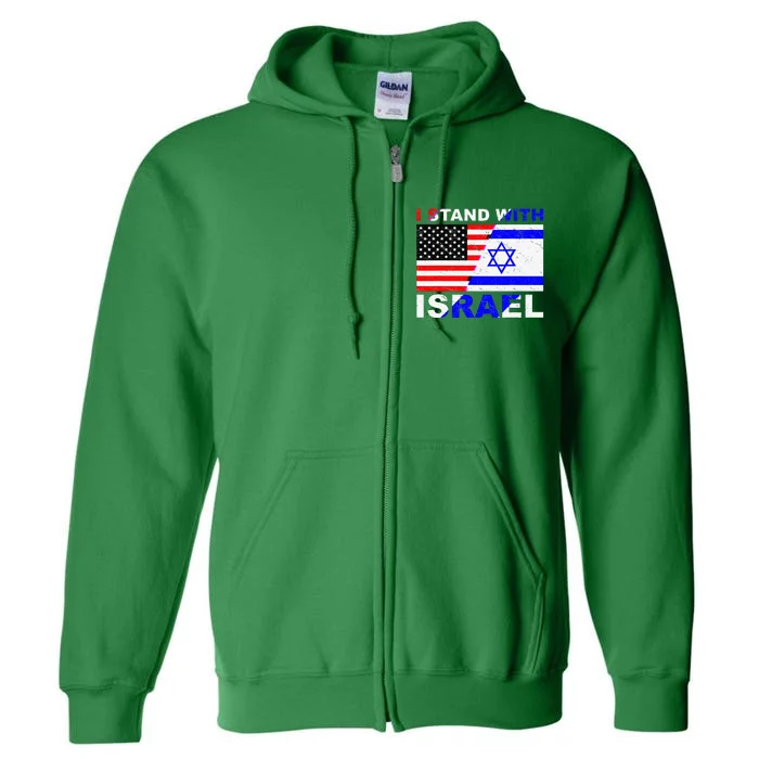 I Stand With Israel Israeli Palestinian Conflict Pro Israel Full Zip Hoodie