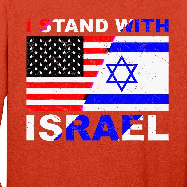 I Stand With Israel Israeli Palestinian Conflict Pro Israel Tall Long Sleeve T-Shirt