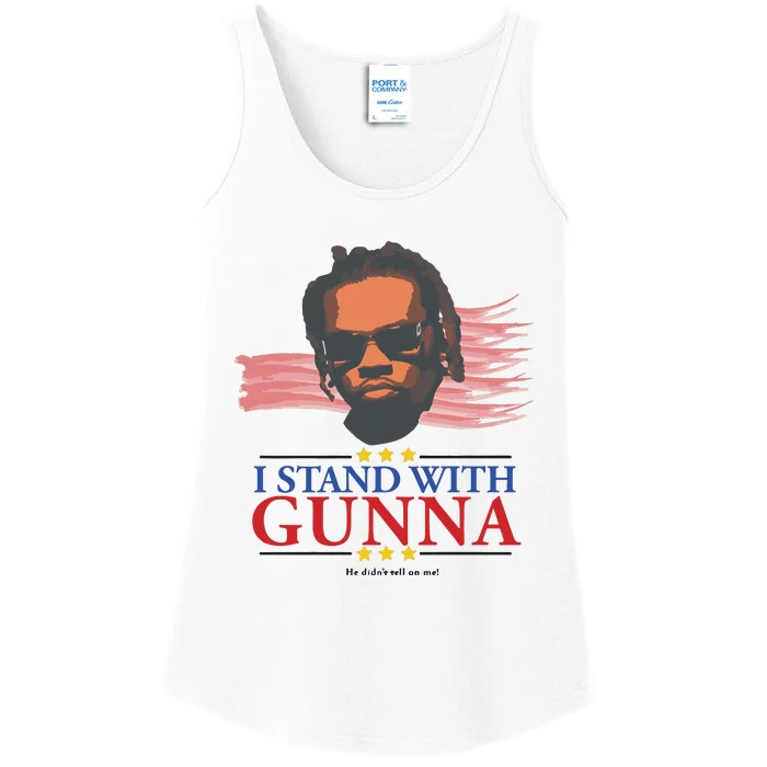 I Stand With Gunna He Didn’t Tell On Me Ladies Essential Tank