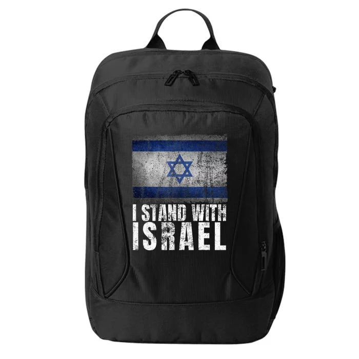 I Stand With Israel Jewish Gifts Heritage Israeli Flag City Backpack