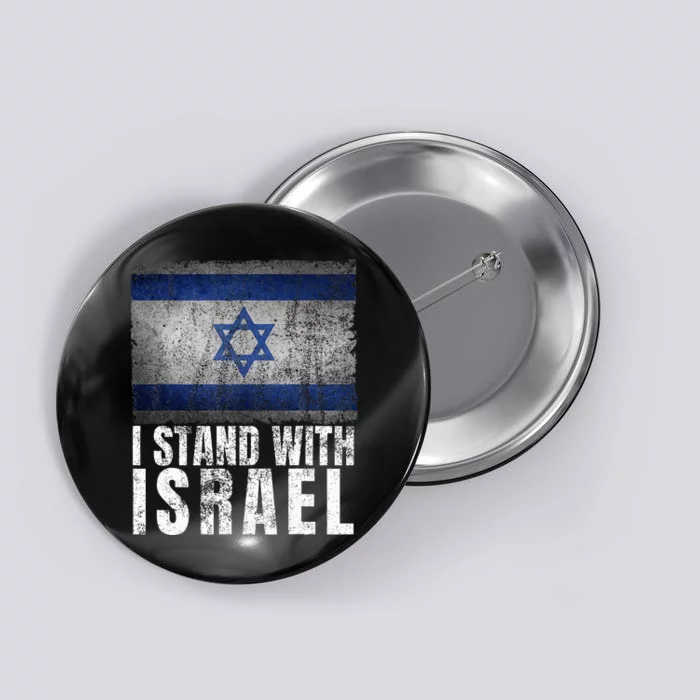 I Stand With Israel Jewish Gifts Heritage Israeli Flag Button