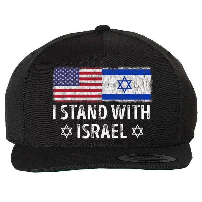 I Stand With Israel We Pray For Israel Wool Snapback Cap