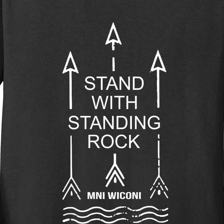 I Stand With Standing Rock Kids Long Sleeve Shirt