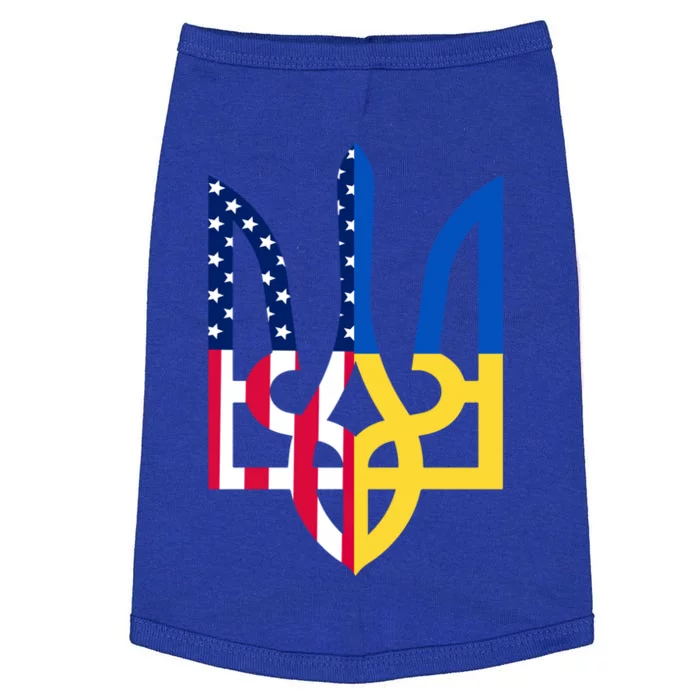 I Stand With Ukraine Flag Emblem I Stand For Ukraine Usaflag Gift Doggie Tank