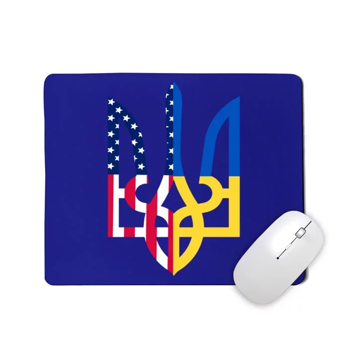 I Stand With Ukraine Flag Emblem I Stand For Ukraine Usaflag Gift Mousepad