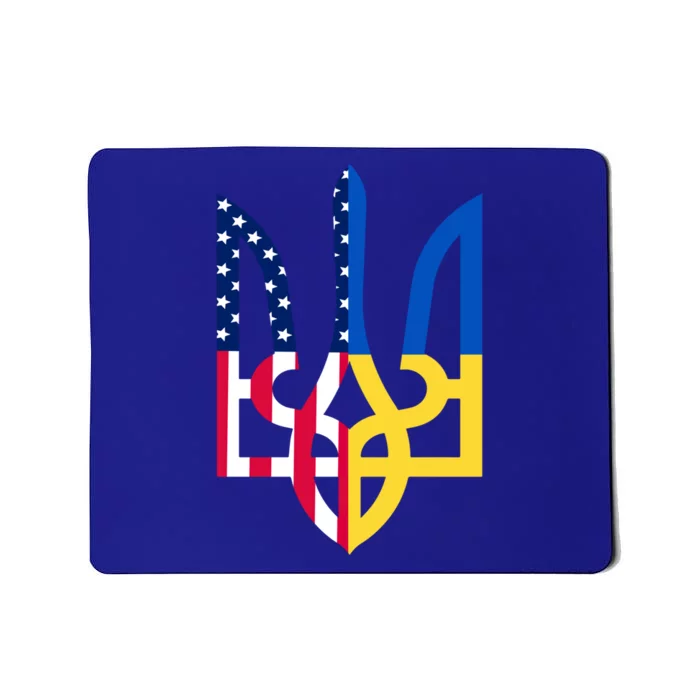 I Stand With Ukraine Flag Emblem I Stand For Ukraine Usaflag Gift Mousepad