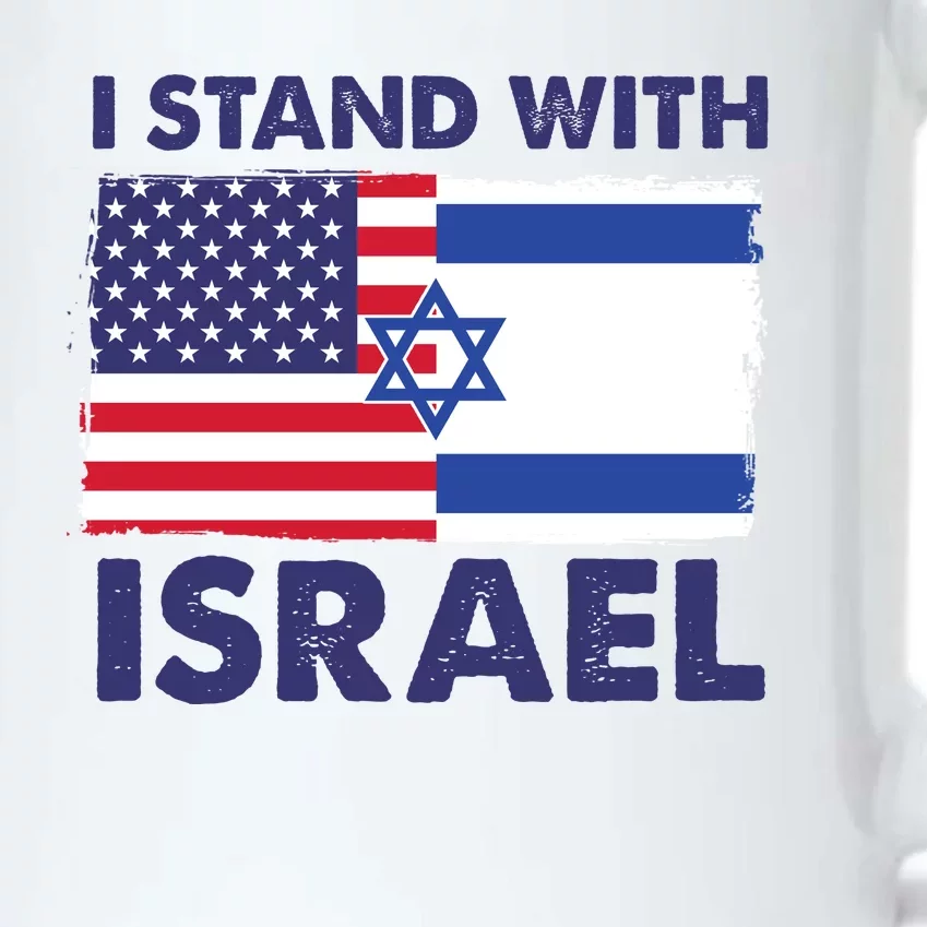 I Stand With Israel Usa Flag Black Color Changing Mug