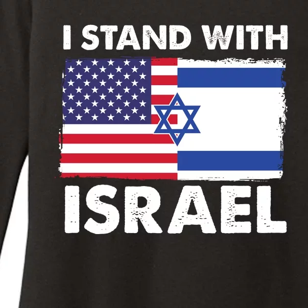 I Stand With Israel Usa Flag Womens CVC Long Sleeve Shirt