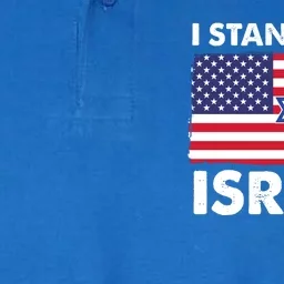 I Stand With Israel Usa Flag Softstyle Adult Sport Polo