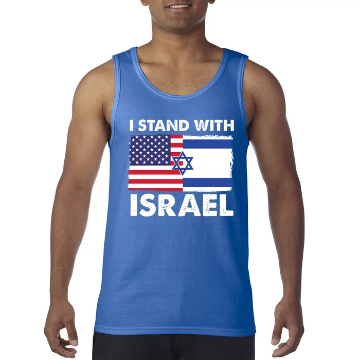 I Stand With Israel Usa Flag Tank Top