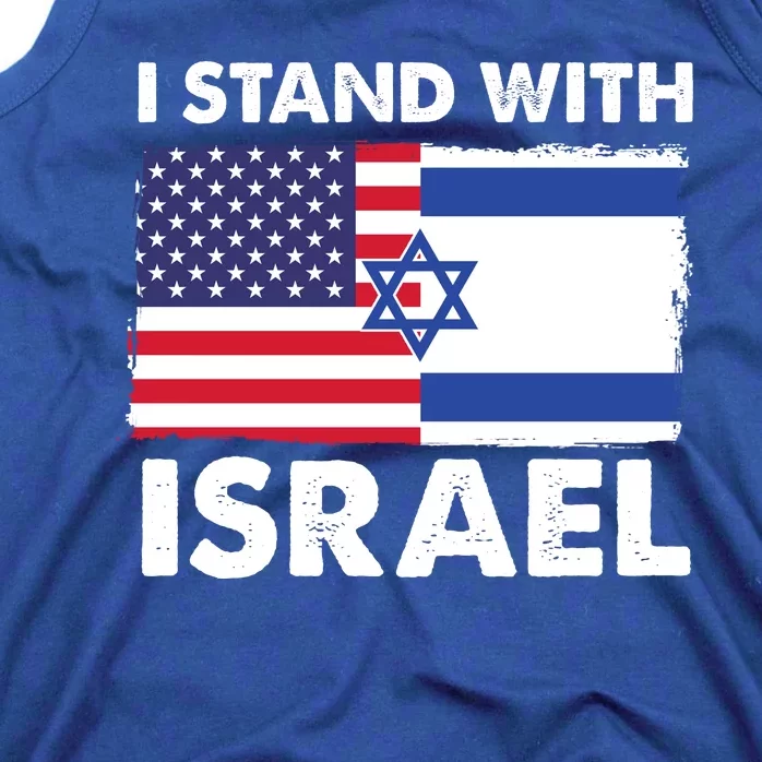 I Stand With Israel Usa Flag Tank Top