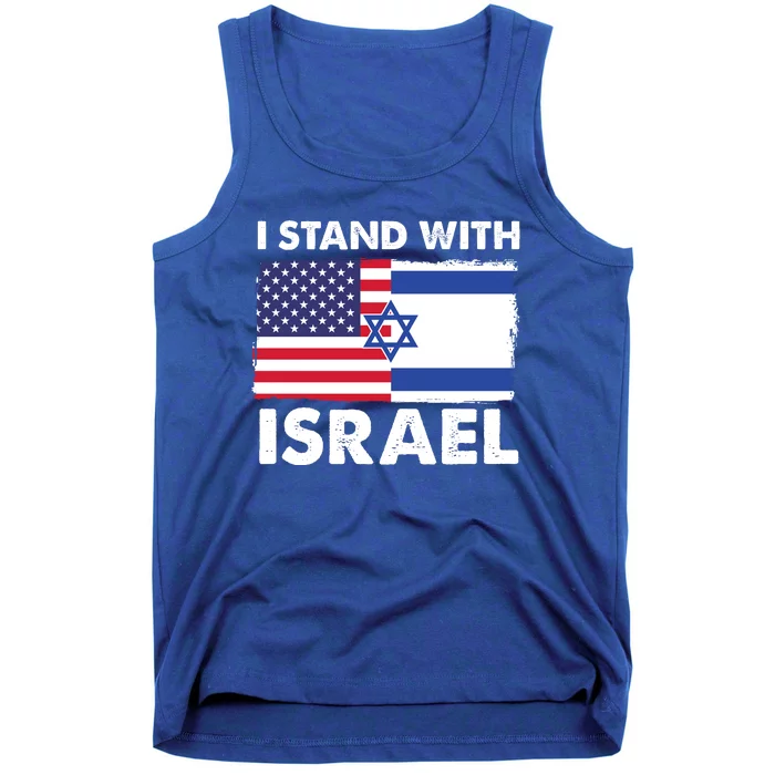 I Stand With Israel Usa Flag Tank Top