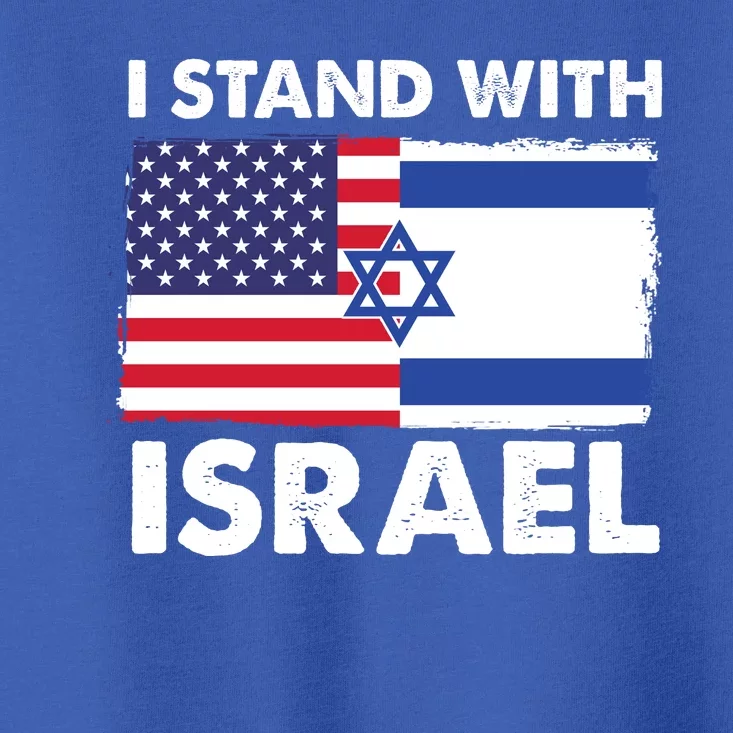 I Stand With Israel Usa Flag Toddler T-Shirt