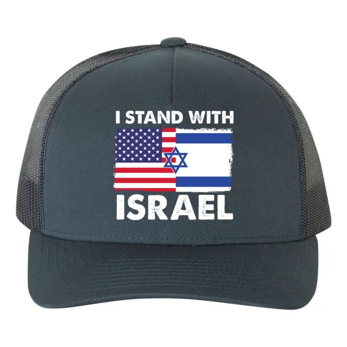 I Stand With Israel Usa Flag Yupoong Adult 5-Panel Trucker Hat