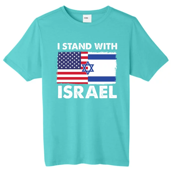 I Stand With Israel Usa Flag ChromaSoft Performance T-Shirt