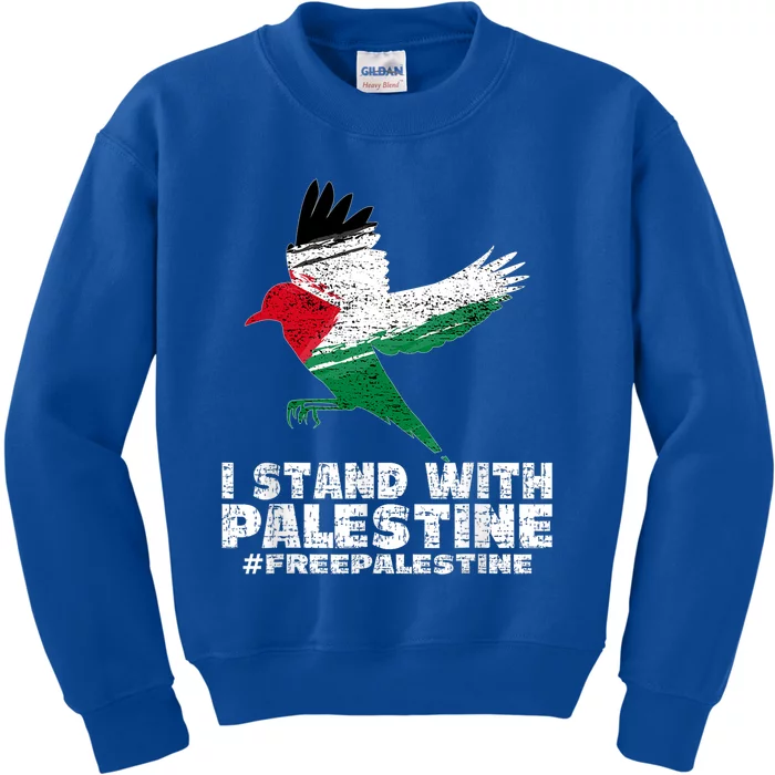 I Stand With Palestine For Their Freedom Free Palestine Kids Sweatshirt