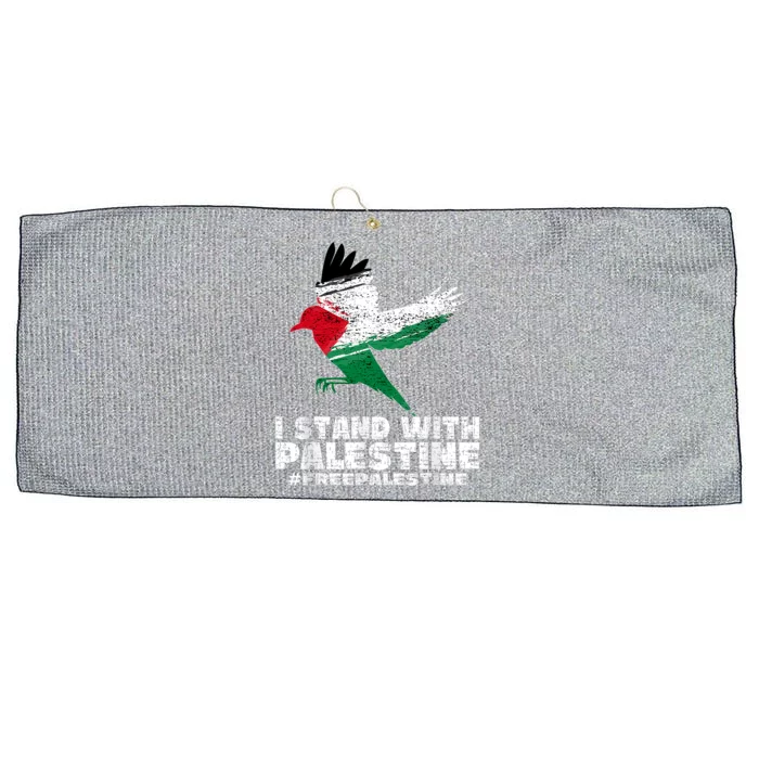 I Stand With Palestine For Their Freedom Free Palestine Large Microfiber Waffle Golf Towel