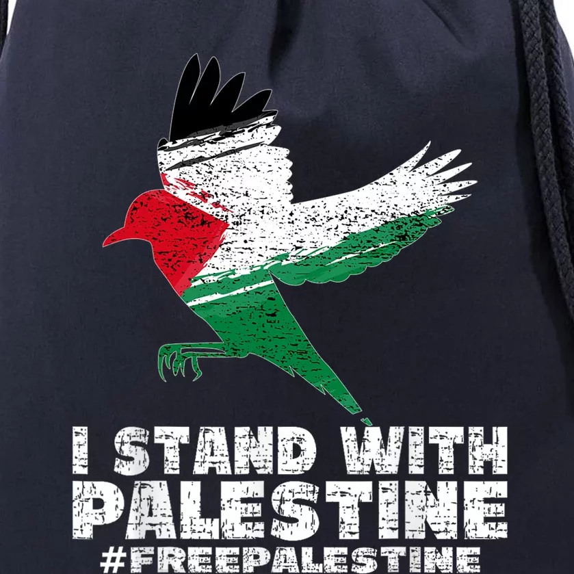 I Stand With Palestine For Their Freedom Free Palestine Drawstring Bag