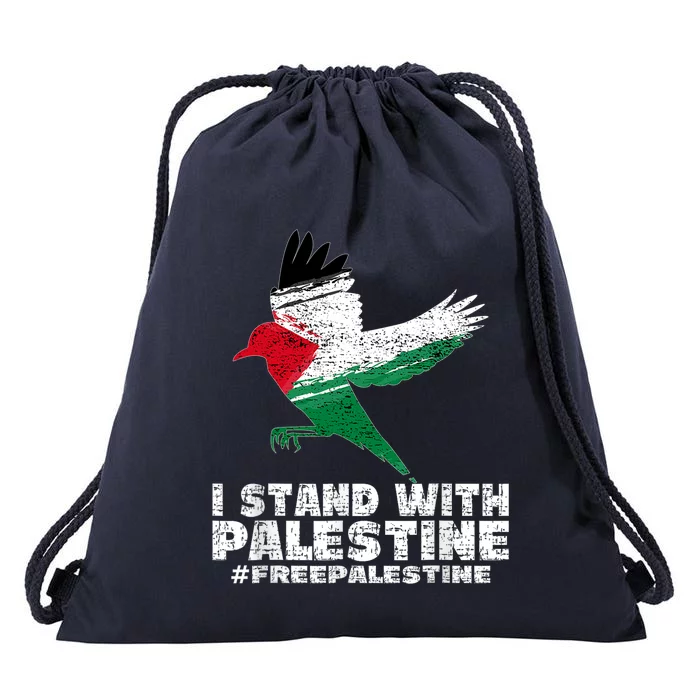 I Stand With Palestine For Their Freedom Free Palestine Drawstring Bag