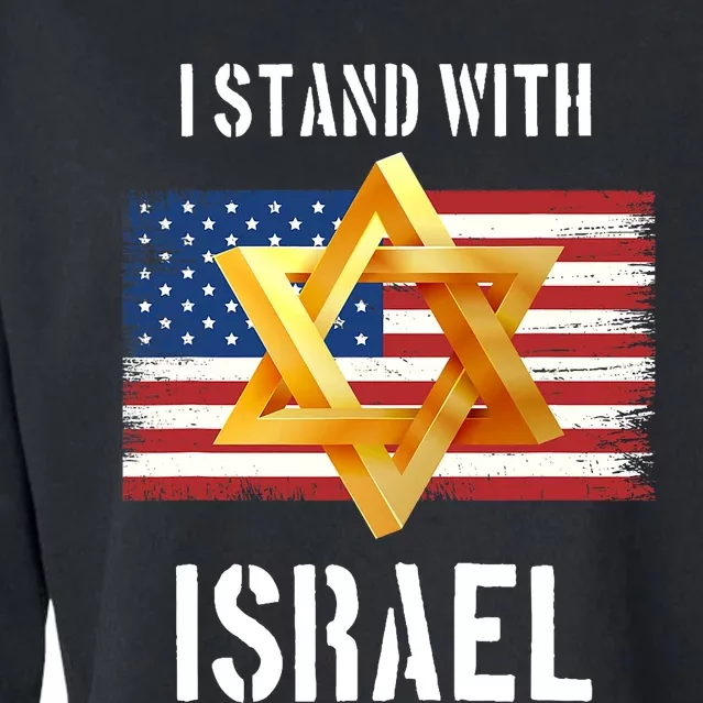 I Stand With Israel | Israel Palestine Confli Support Israel Cropped Pullover Crew