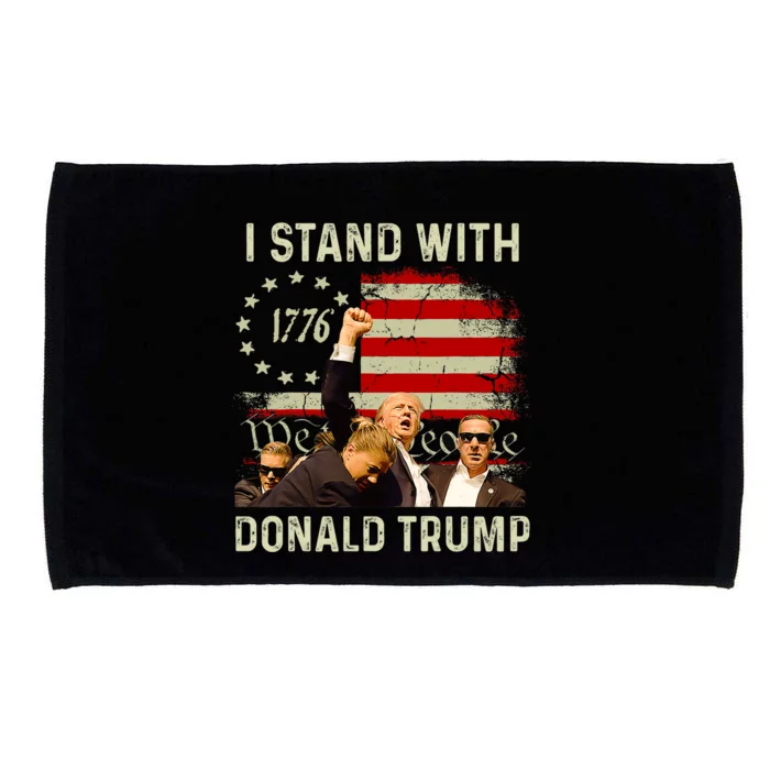 I Stand With Trump Fight With Trump 2024 Microfiber Hand Towel