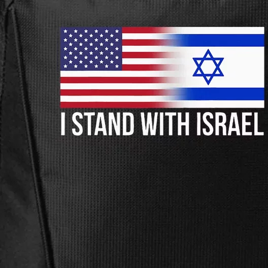 I Stand With Israel Usa Israeli Flag Jewish City Backpack