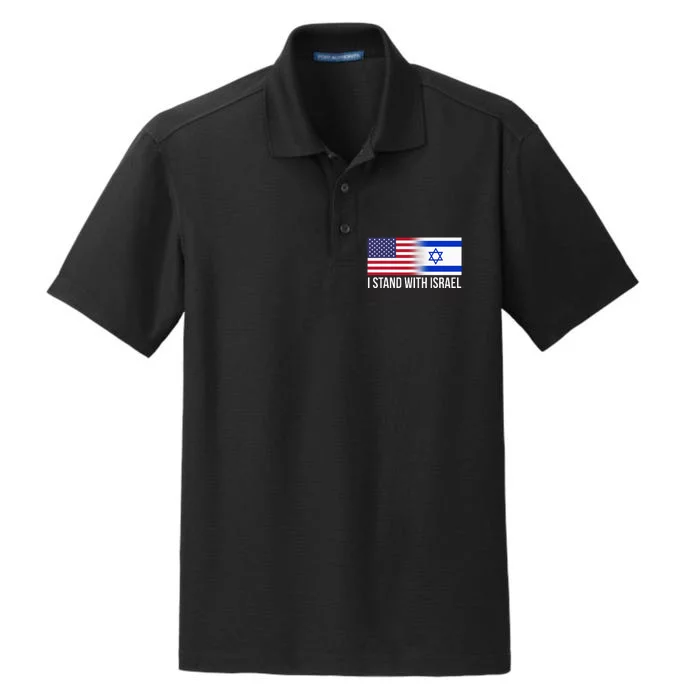 I Stand With Israel Usa Israeli Flag Jewish Dry Zone Grid Performance Polo