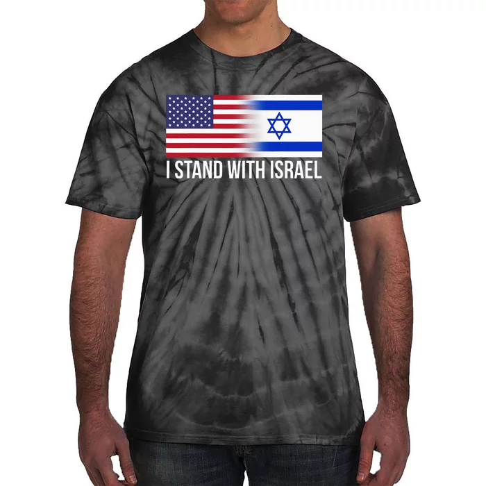 I Stand With Israel Usa Israeli Flag Jewish Tie-Dye T-Shirt