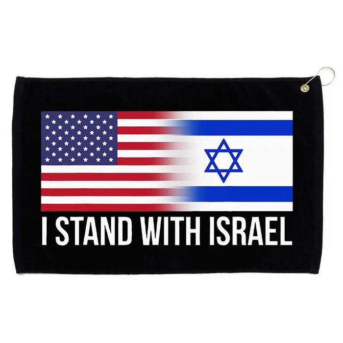 I Stand With Israel Usa Israeli Flag Jewish Grommeted Golf Towel