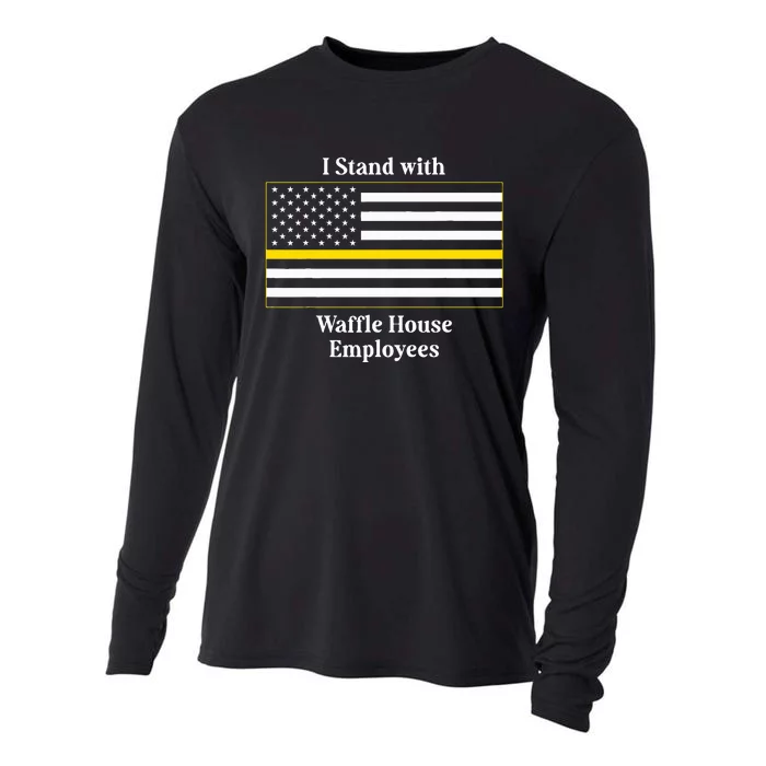 I Stand With W.A.F.F.L.E H.O.U.S.E Employees Funny America Flag Cooling Performance Long Sleeve Crew