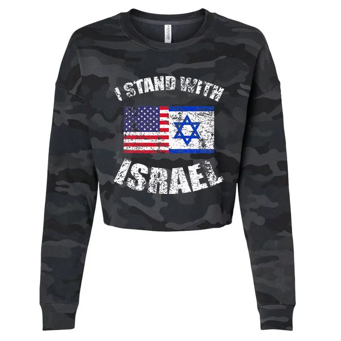 I Stand With Israel Cropped Pullover Crew