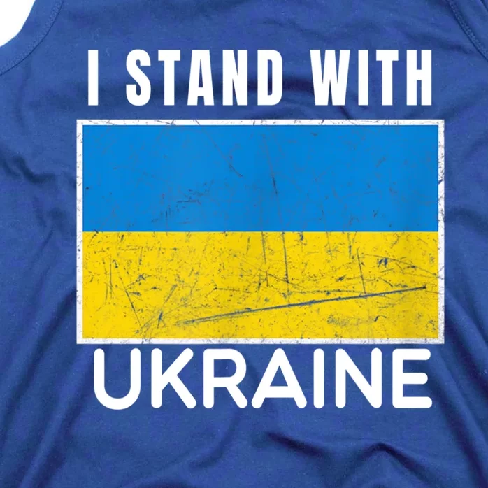 I Stand With Ukraine Flag For Ukrainian Lover Gift Tank Top