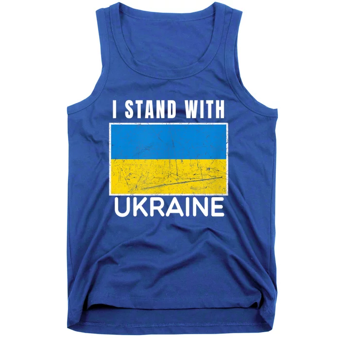 I Stand With Ukraine Flag For Ukrainian Lover Gift Tank Top