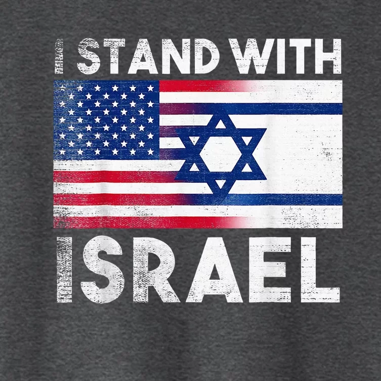 I Stand With Israel Pray For Israel Us And Israel Flag Women's Crop Top Tee