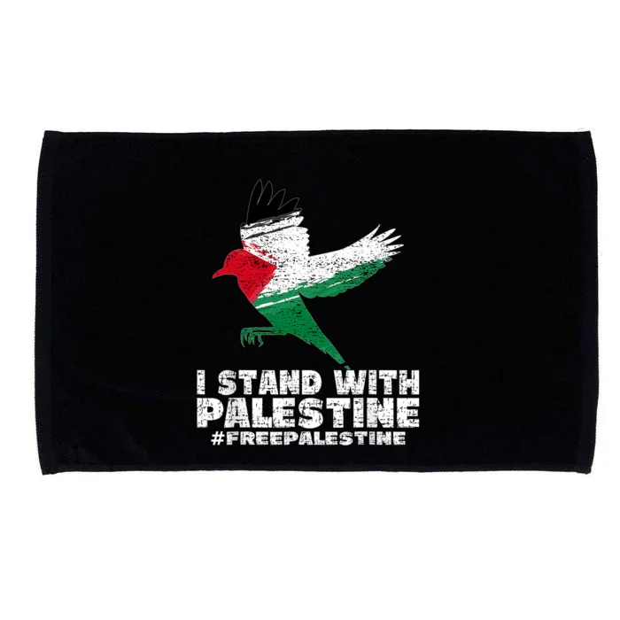 I Stand With Palestine For Their Freedom Free Palestine Microfiber Hand Towel